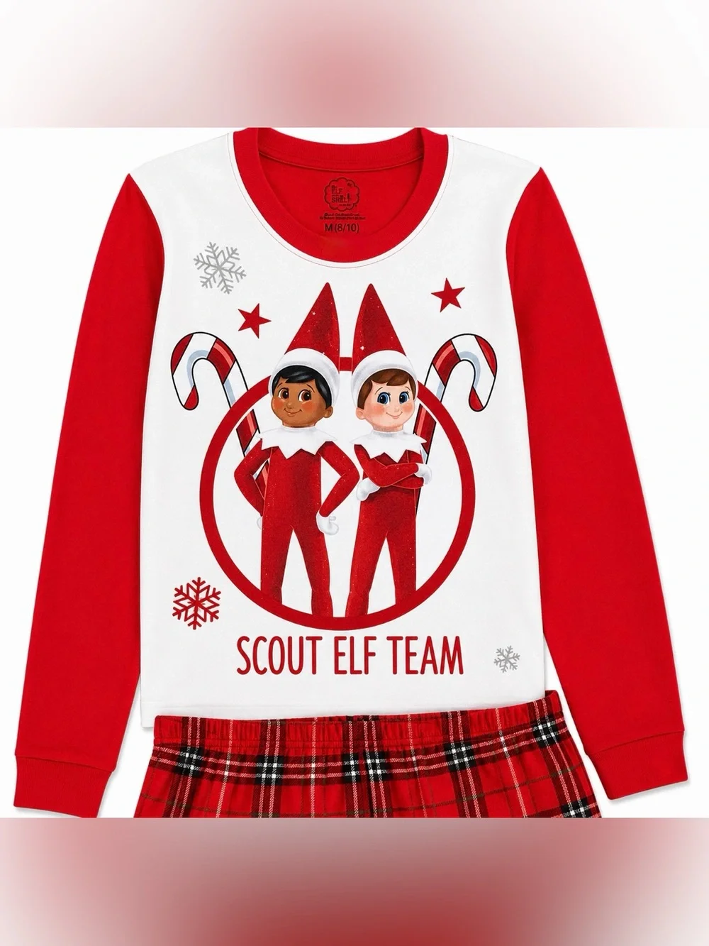 Christmas Pajama Bundle Youth M 8/10 Elf Reindeer Snowman 3 Mix and Match Sets